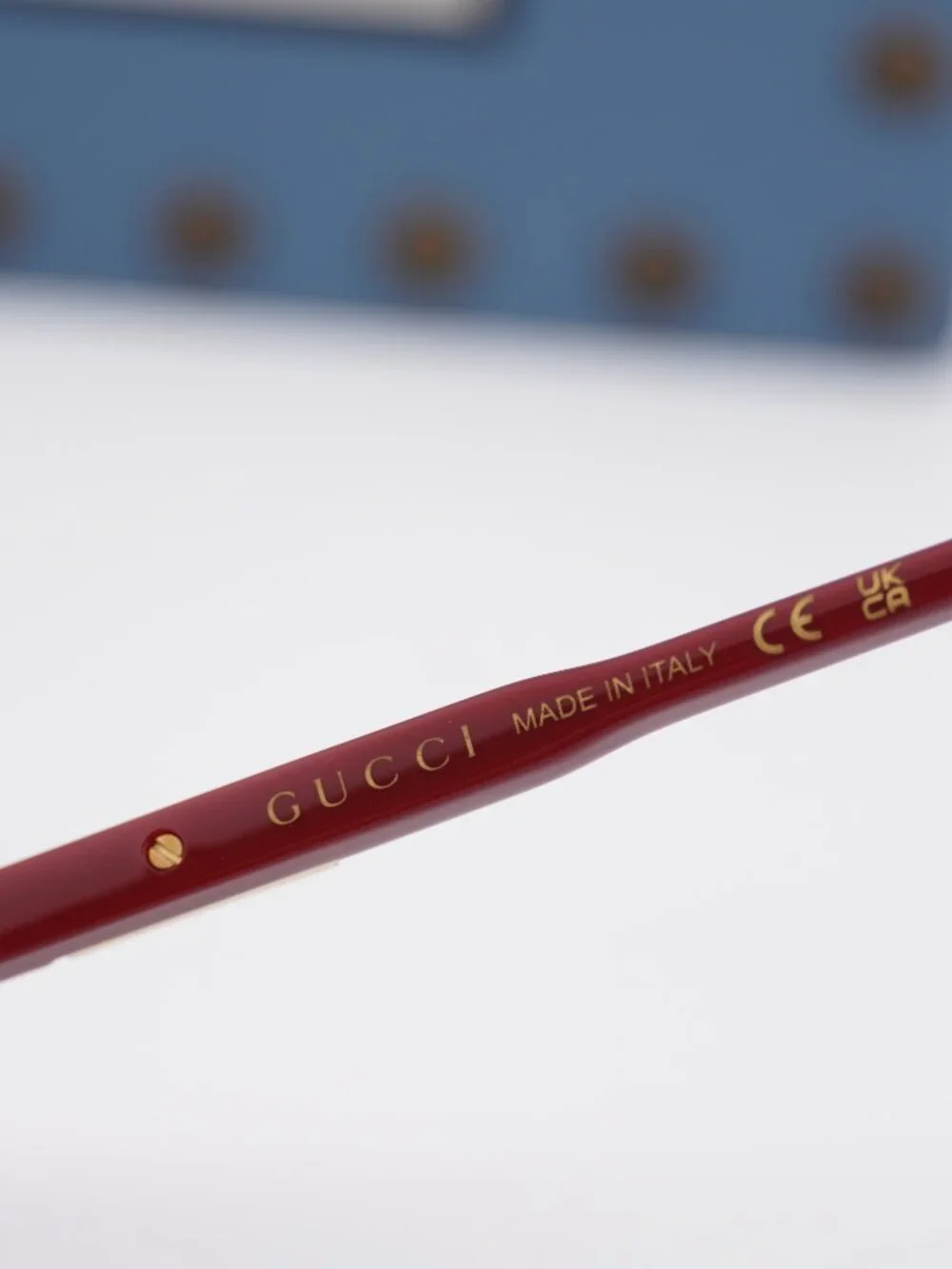 Gucci GG1799S 004 Square Sunglasses - Gold/Burgundy / Brown